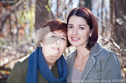 Image of Portrait of Happy Adult Mother and Daughter