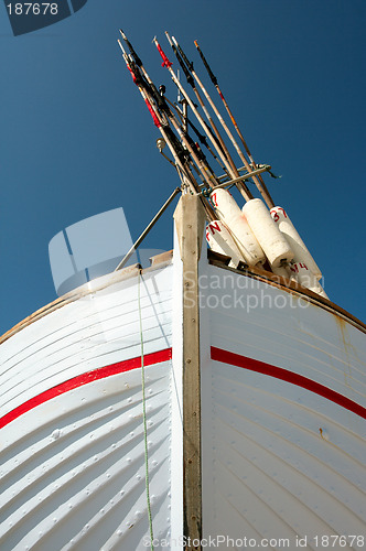 Image of The front part of a fishingboat.