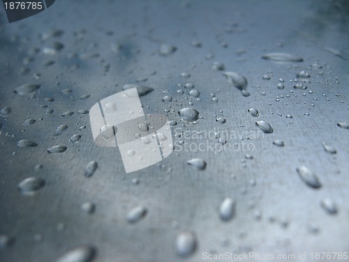 Image of Droplets of water on glass
