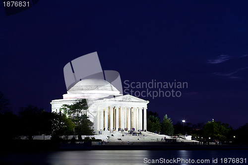 Image of Jefferson Memorial in Washington DC at Dusk