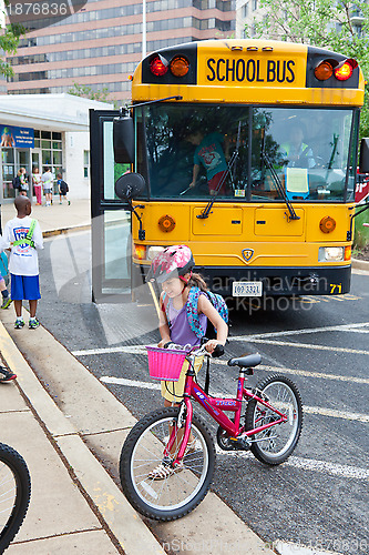 Image of Kids Biking to School