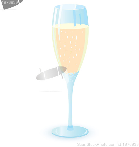 Image of Champagne glass raster illustration