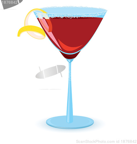 Image of Cosmopolitan cocktail Raster illustration