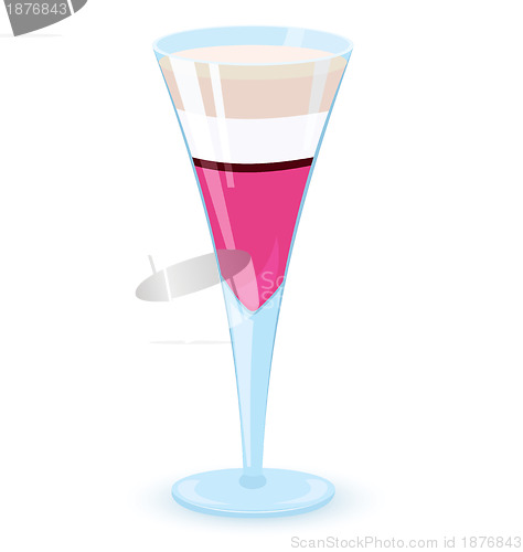 Image of Layered  cocktail Raster illustration