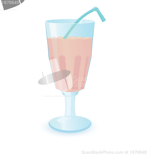 Image of One milkshake Raster illustration