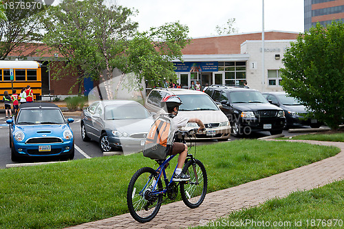 Image of Kids Biking to School