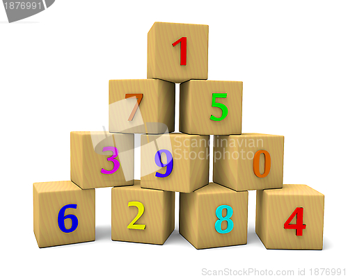 Image of numbered cubes