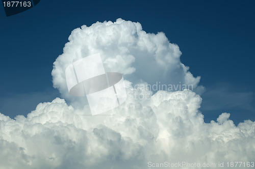 Image of White clouds on blue sky for background