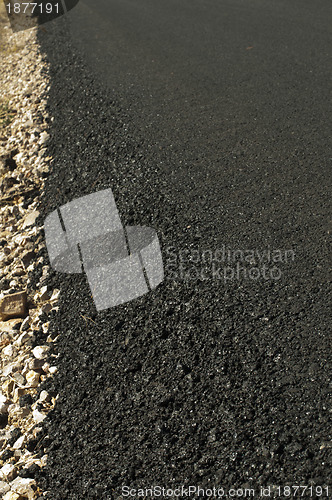 Image of Newly built asphalt road