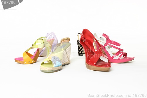 Image of Colourful array of shoes