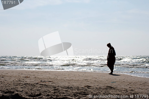 Image of A woman on the beach