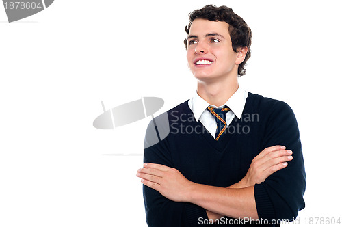 Image of An attentive youngster looking at the board