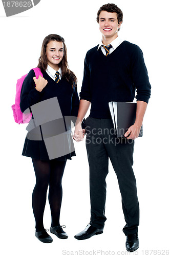 Image of Full length portrait of students in uniform