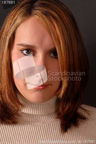 Image of Attractive young woman with a sexy smile