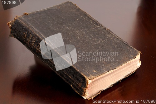 Image of Very old family bible resting on table