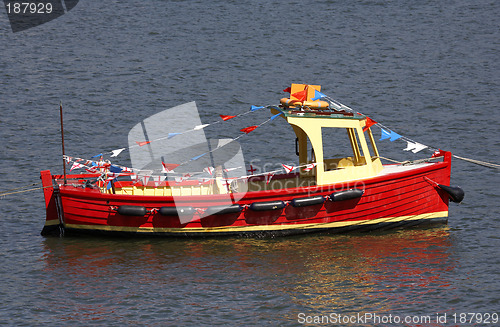 Image of small wooden motor boat