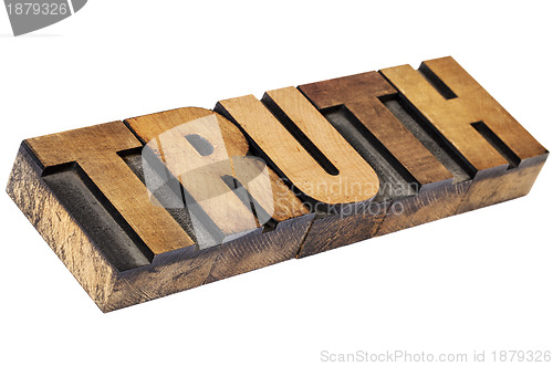 Image of truth word in letterpress wood type