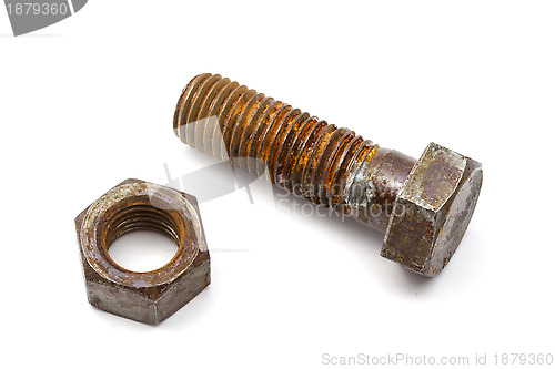 Image of Rusty nut and bolt