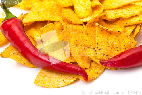 Image of Spicy Corn Chips with Chilli Pepper