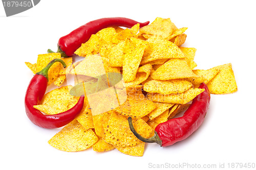 Image of Spicy Corn Chips with Chilli Pepper