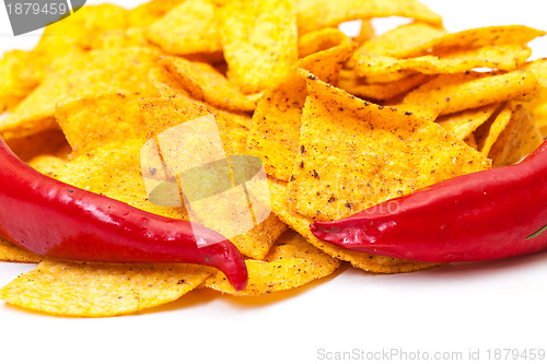 Image of Spicy Corn Chips with Chilli Pepper