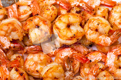 Image of Background of Fried Prawns