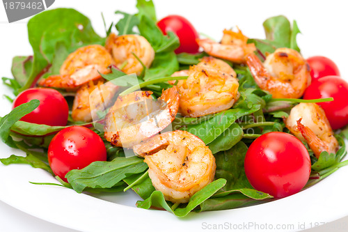 Image of Salad with Grilled Shrimp and Tomatoes