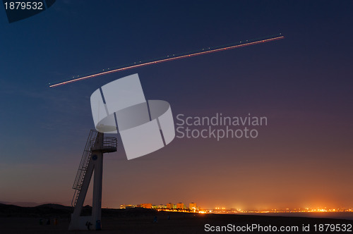 Image of Takeoff at night