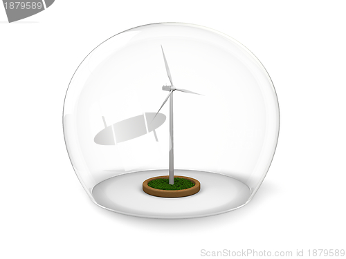 Image of Windmill in glass bowl