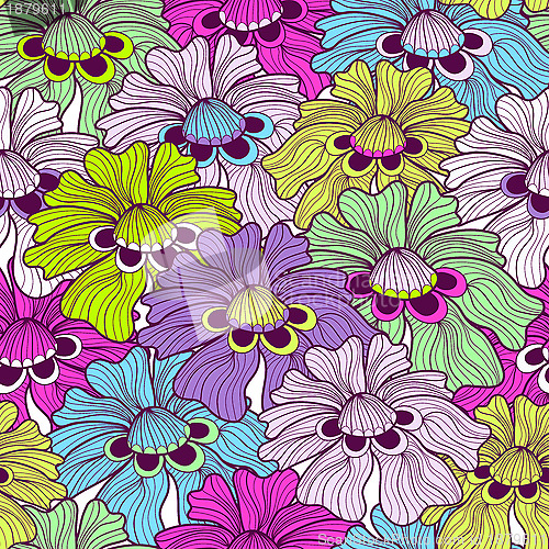 Image of Seamless floral spotty pattern