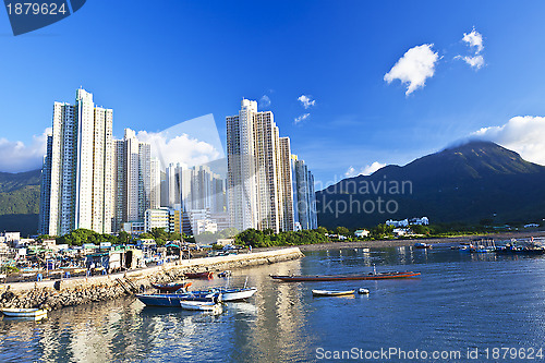 Image of Hong Kong fishing village along the coast