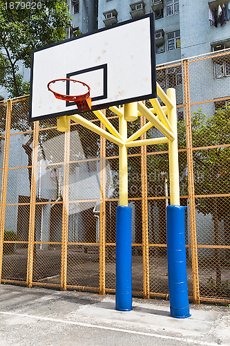 Image of Basketball court in perspective view