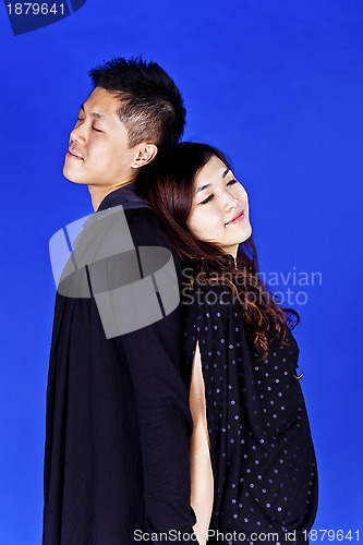 Image of Asian couple relax together