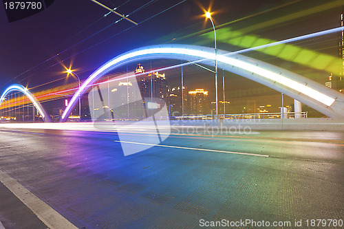 Image of Traffic in bridge of Guangzhou, China.