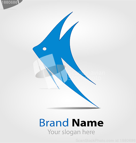 Image of Blue fish brand logo/logotype