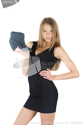 Image of woman with a shoe