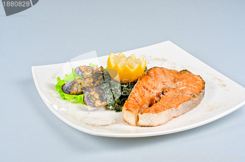 Image of salmon steak