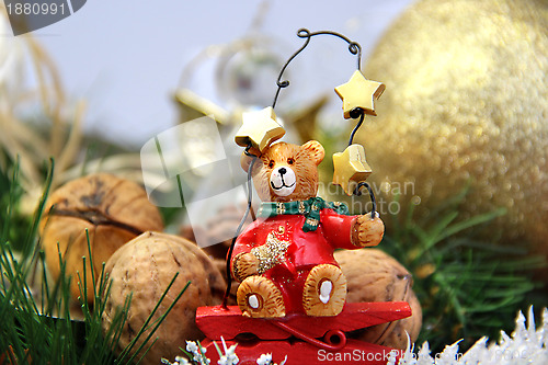 Image of Christmas decorations (bear)	 