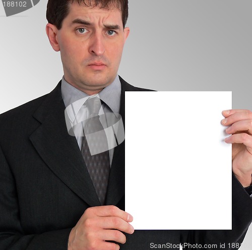 Image of Businessman Side Presentation (Blank)