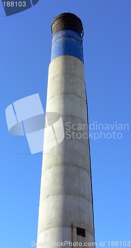 Image of Blue, White and Black Chimney