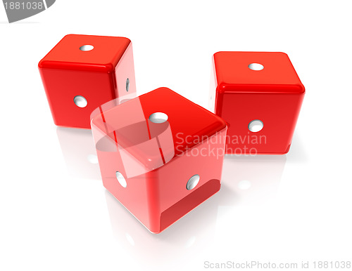 Image of One red dices