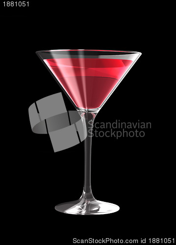 Image of 3D cocktail glass