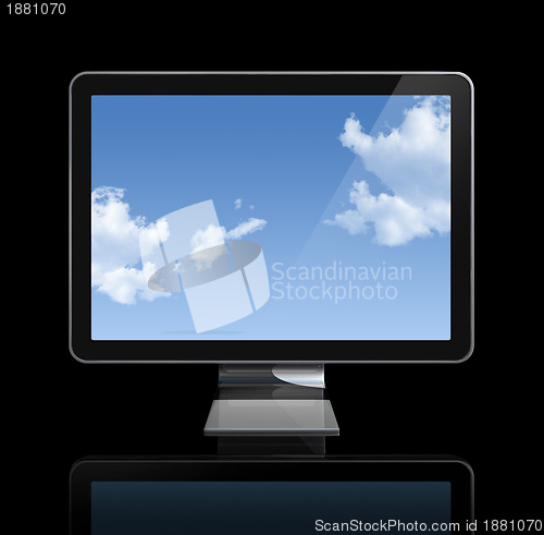 Image of 3D television screen