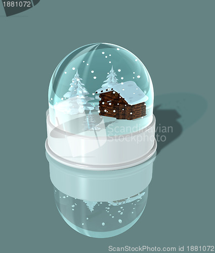 Image of 3D snow globe