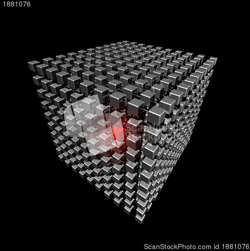 Image of Cube made of small cubes