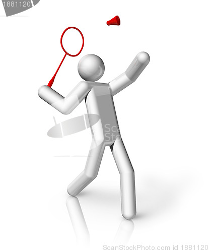 Image of Badminton 3D symbol