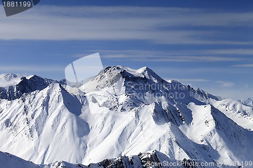 Image of View on winter mountains