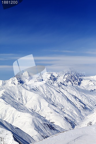 Image of Sunny slopes of winter mountains