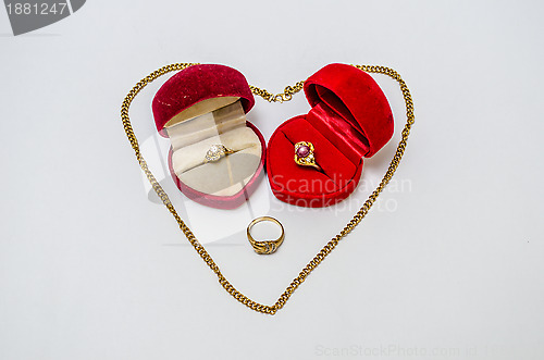 Image of Gold Ring and Necklace