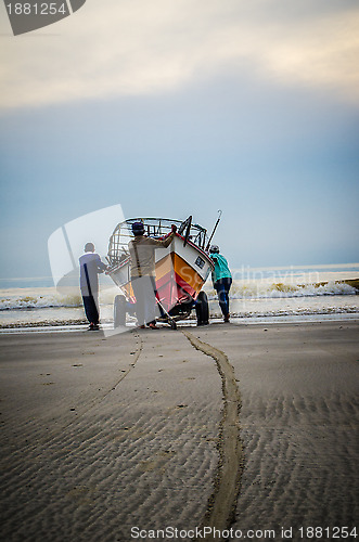 Image of Fisherman Ready to Sailing